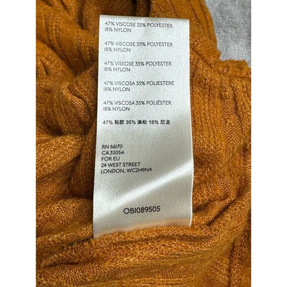 Anthropologie Maeve Rafela Hacci Surplice Top Womens XS Long Sleeve Brown - Picture 9 of 14